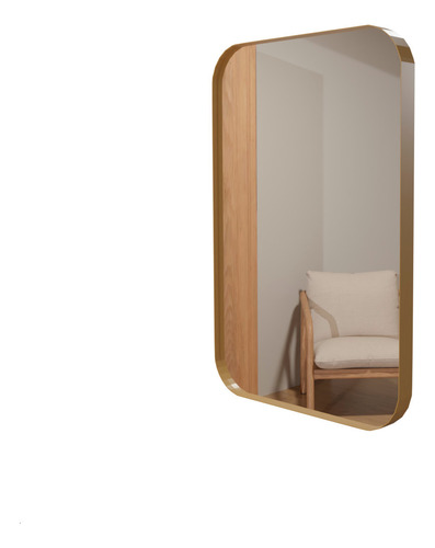 Espelho Luxo Retangular Retrô 90x60cm Banheiro Moldura Preto