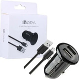 Cargador Automóvil 2.1a Doble Usb Con Cable V8 Micro Usb