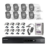 Kit Seguridad Dvr 16ch Hikvision + 8 Camara 2mp Colorvu +1tb