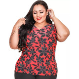 Kit 4 Blusinhas Camiseta Plus Size Verão Senhora Atacado