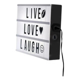 Lightbox A4 Led Pizarra Con Letras Y Emojis - Caja De Luz