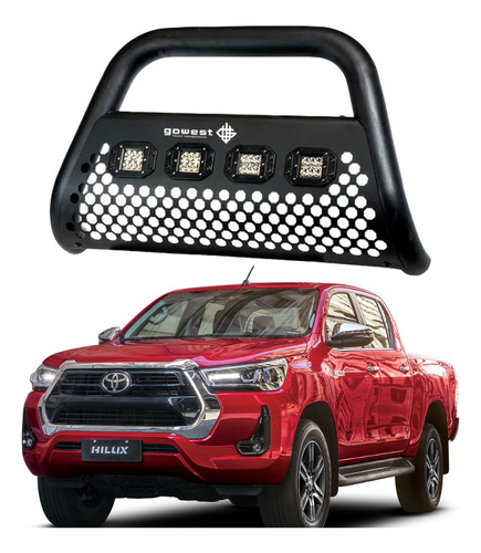 Tumba Burros Ultra Bar Toyota Hilux 2016-2019 4 Faros