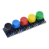 Pulsadores De Colores  5 Unidades 12x12mm Arduino