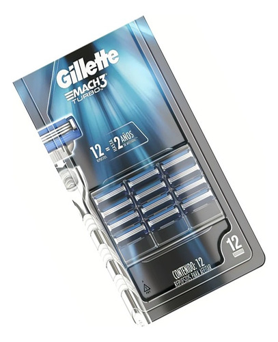 12 Repuestos Gillette Mach3 Turbo