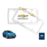 Par Porta Placas Chevrolet Aveo 1.6 2012 Original