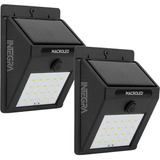 2 Reflector Solar 30 Led Sensor Movimiento Seguridad Luz