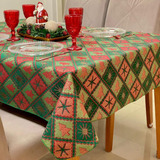 Toalha De Mesa Natal Jacquard Natalina 1,20 X 1,80 Mts