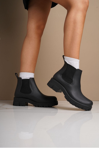 Botas De Lluvia De Goma Mujer Urbanas Lisas Metalizadas