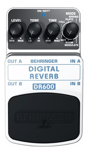 Behringer Dr-600 Pedal Digital Reverb Totalmente Nuevo Color Gris