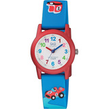 Reloj Infantil Para Niño Q & Q Carreras Análogo Vr99j004y