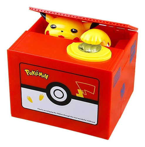 Alcancía Pokémon Pikachu Con Sonido 12 Cm Con Caja