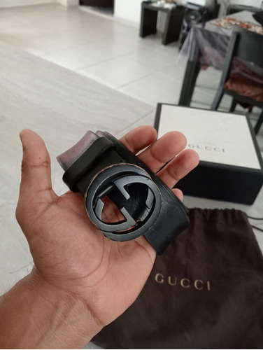 Cinturón Gucci Original Negro De Hombre 