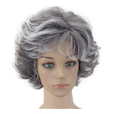 Gray Wig Woman Natural Parted Wig Short Full Ca 2024