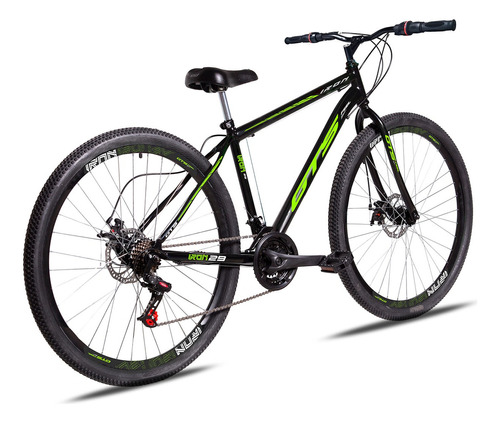 Mountain Bike Gts Feel Iron Aro 29 17 21v Freios De Disco Mecânico Cor Preto/verde