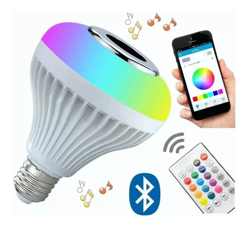 Foco Led Rgb Con Bocina Bluetooth