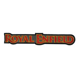 Parche Royal Enfield Texto Rojo Grande Reflectivo Espaldar