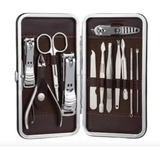 Set De Manicure Pedicure Profesional Acero Inoxidable 12 Pzs