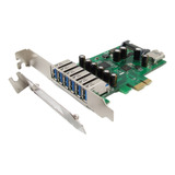 Ableconn Pex-ub127 7 Puertos Usb 3.0 6x Externo + 1x Interno Pci Express (pcie) Tarjeta Adaptadora De Host De Bajo Perfi