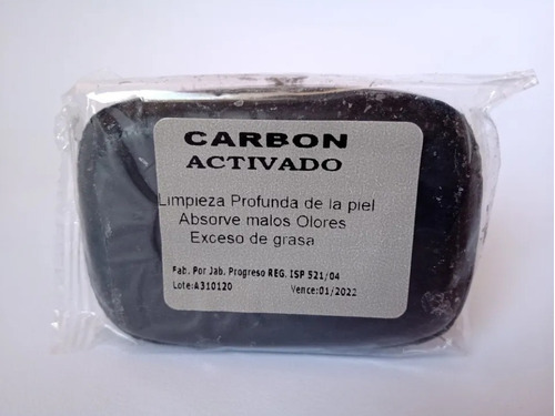 Jabón De Carbón Activado Natural , Acné,pieles Grasas.