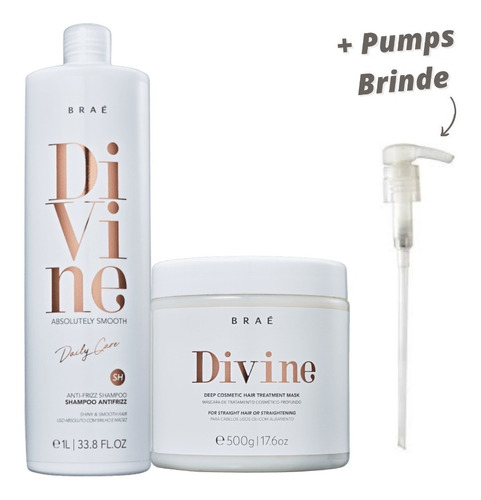 Braé Divine Kit Shampoo 1l + Máscara 500g
