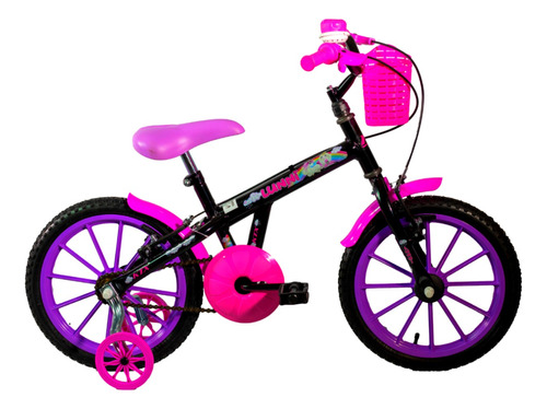 Bicicleta Infantil Aro 16 Feminina Unicornio Boneca Ktx