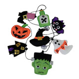 Varal Halloween - C/ 8 Personagens- Comprimento 1,85 M.