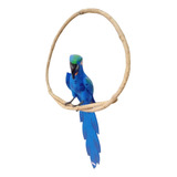 Pássaro Arara Azul - Decoração - Asa Fechada M 75cm