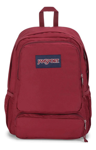 Mochila Jansport Doubleton 29l Escolar Porta Notebook Urbana Color Russet Red Diseño De La Tela Poliéster