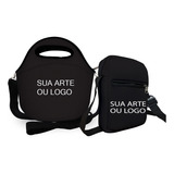 Lancheira Térmica Neoprene Bolsa Shoulder Bag Personalizada