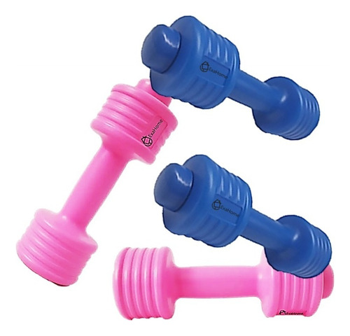 Mancuerna Exahome Recargable X 2 Reforzada Fitness Gimnasia Color Rosa