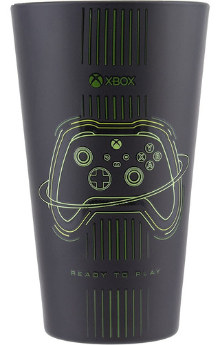 Vaso Paladone Xbox, Cristal Negro De 415 Ml (21 X 16,5 Cm)