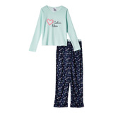 Calvin Klein Set De Jersey Y Pants De Pijama Para Niña R1312