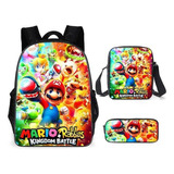 Mochila Casual Super Mario Bro Bolsas De Hombro Set 3pcs 220