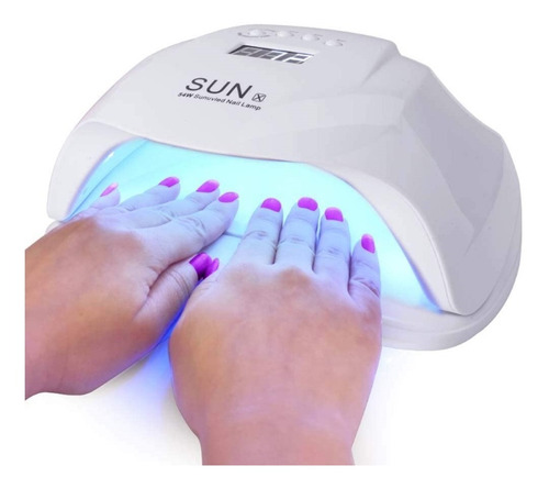 Lampara Led-uv De Uñas Gel Profesional Secado Rapido 54 Wats