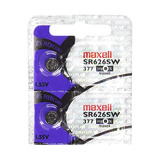 2 Bateras Maxell Sr626sw 377 De 1.55 V De Xido Plateado, Con