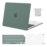 Funda Verde Para  Macbook Air 13.6  A2681 M2 + Protectores