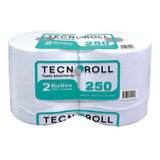 Toalla Papel Jumbo 250 Mt X 2 Rollos Tecnoroll Hoja Simple