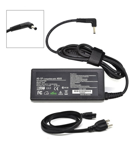 Cargador Asus 19v, 3.42a, 4.0*1.35mm