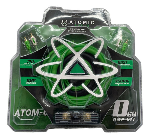 Kit De Instalación Atomic Audio Atom-0 Calibre 0 Rca 3500w