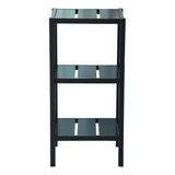 Mueble Anaquel Estante 3 Niveles Negro, Mdf Color Negro