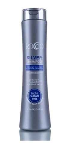 Shampoo Silver Rocco Sin Sal Cabellos Rubios, Grises 400ml