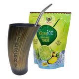 Kit Completo Para Terere Cuia 300ml E Bomba + Erva Mate 250g