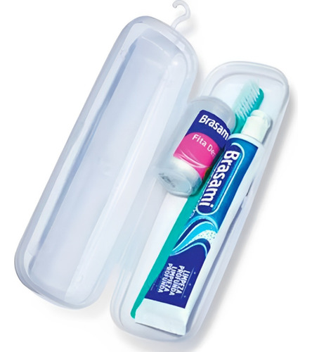 Estojo Porta Escova Dental Creme E Fio 20cm X 6.5cm