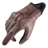 Guantes De Moto Retro De Piel Auténtica Men Touch