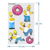 Calcos Stickers Vinilo Los Simpsons Pack X 2 Planchas