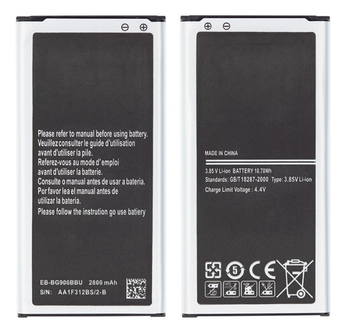    Bateria Compatible Samsung Galaxy S5 2800 Mah