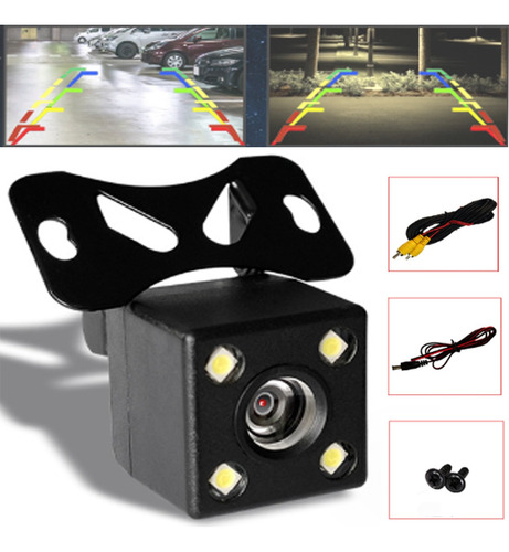 Cámara De Marcha Atrás Para Coche, 12 Luces Led Impermeables