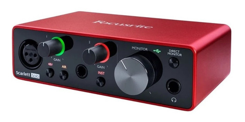 Placa Usb Focusrite Scarlett Solo - 2 Entradas/ 2 Salidas 