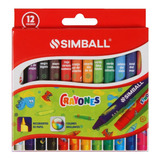 Crayones De Cera X 12 Colores Simball
