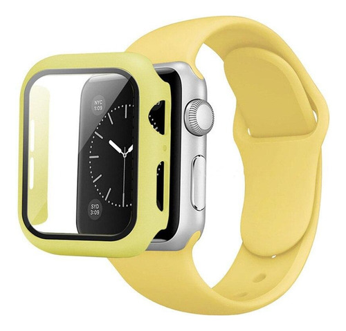 Funda Vidrio Protector 2en1 Compatible Con Apple Watch 44mm
